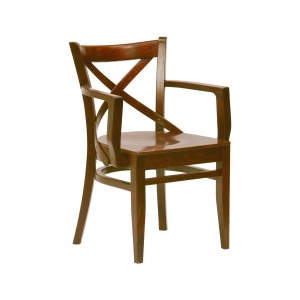 Geneva Veneer Wooden Seat Armchair