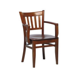 Houston Veneer Wooden Seat Armchair