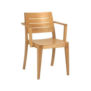 Joop Veneer Wooden Seat Armchair