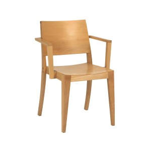 Reuben Veneer Wooden Seat Armchair