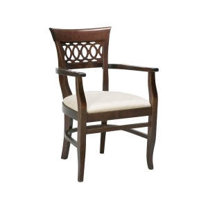 Strauss Wooden Seat Armchair