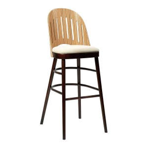 Brunswick Zebrano Seat High Stool