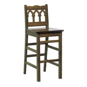 Church Solid Seat High Stool