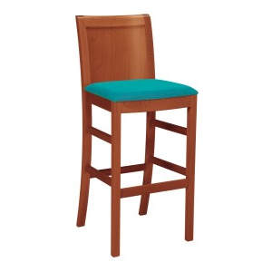 Leila Veneer back rfu Seat High Stool