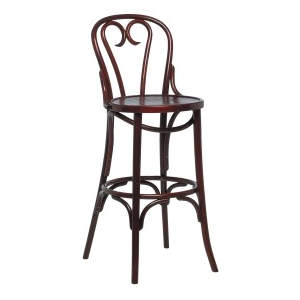 Meta Embossed Veneer Seat High Stool