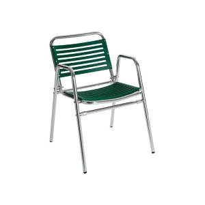 Alicia Green Stacker Metal Armchair