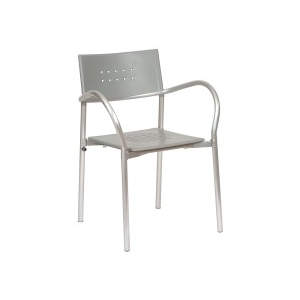 Antonia Grey Metal Armchair