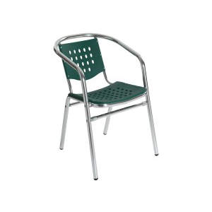 Gabriella Green Stacker Metal Armchair