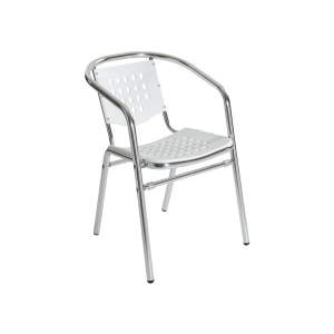 Gabriella White Stacker Metal Armchair
