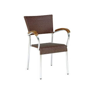 Isabella Brown Stacker Leather Look Weave
