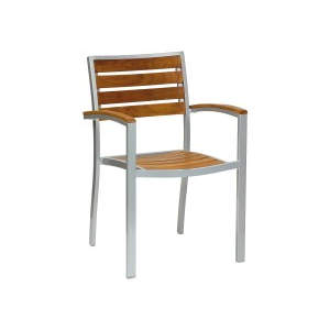 Villa Armchair Aluminium-Teak Stacker
