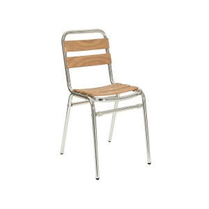 Catalina Side Chair Teak Stacker