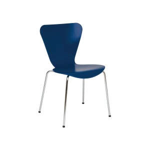 Venus Blue Veneer Seat Side Chair