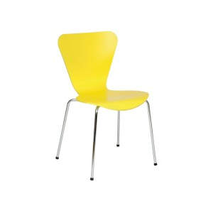 Venus Yellow Veneer Seat Side Chair