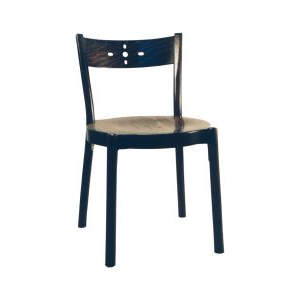 Wacky Veneer Wooden Seat Stacking Sidechair