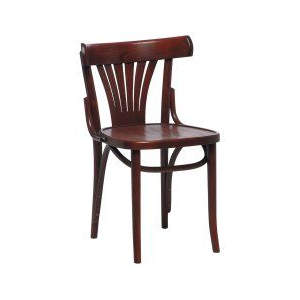 Gem Embossed Veneer Wooden Seat Sidechair