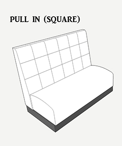 Booth Seating: Pull in Square Design